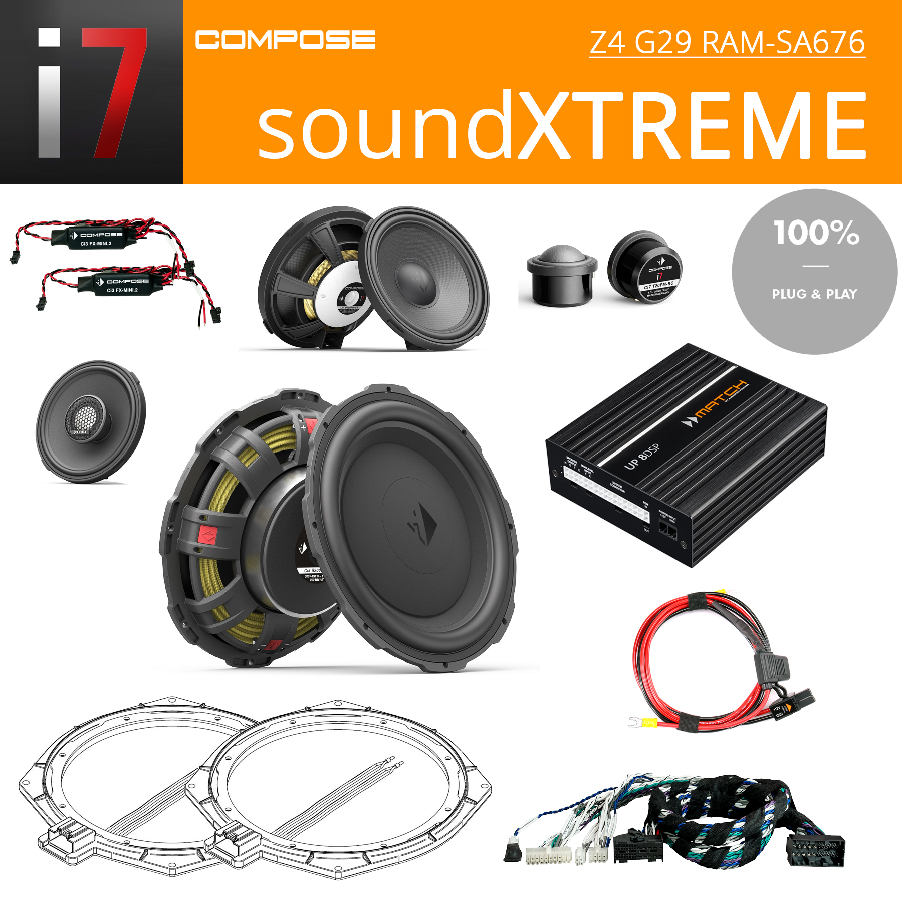 BMW Komplettsystem soundXTREME RAM-SA676-Z4