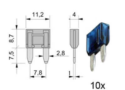 Flachstecksicherung Mini, 15A blau 154.006-0