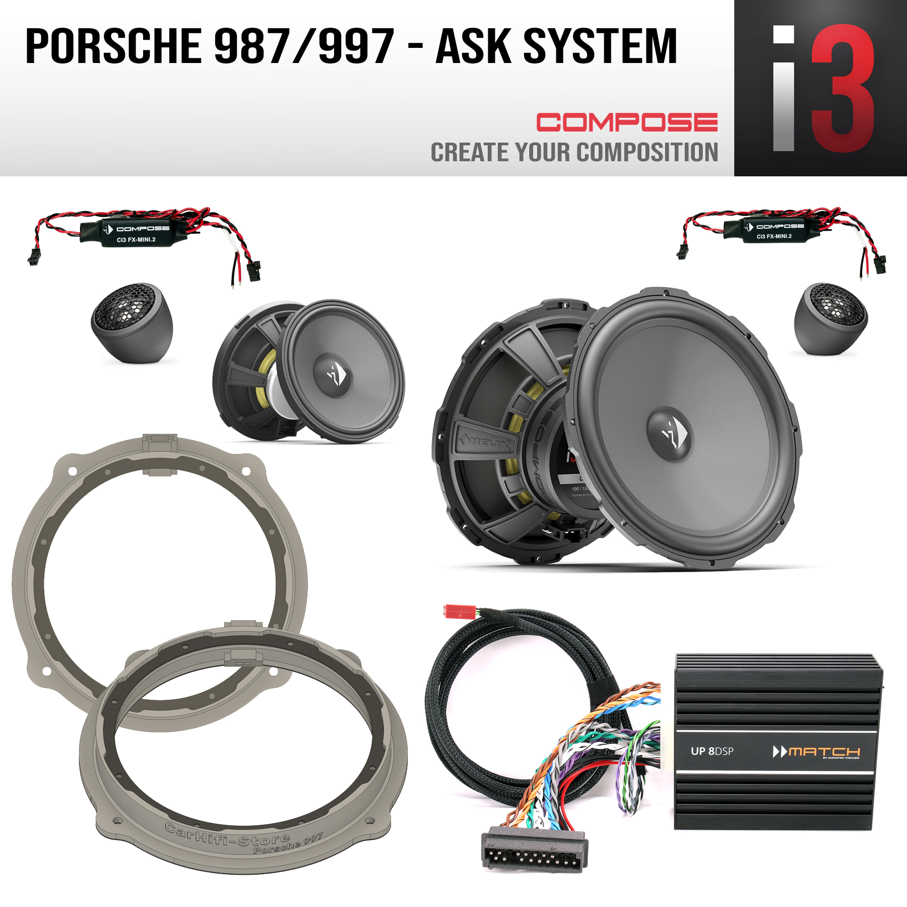 Porsche 911 Typ 997 Boxster 987 ASK Soundsystem