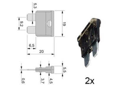 Flachstecksicherung DIN 72581/3C, 7,5A 154.103-0