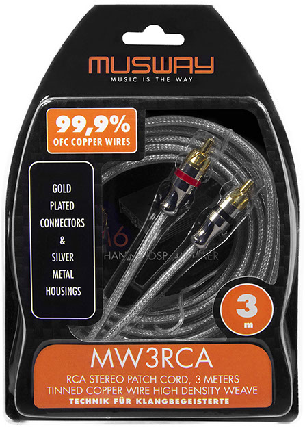 MUSWAY MW3RCA 3 M CINCH STEREO AUDIO KABEL