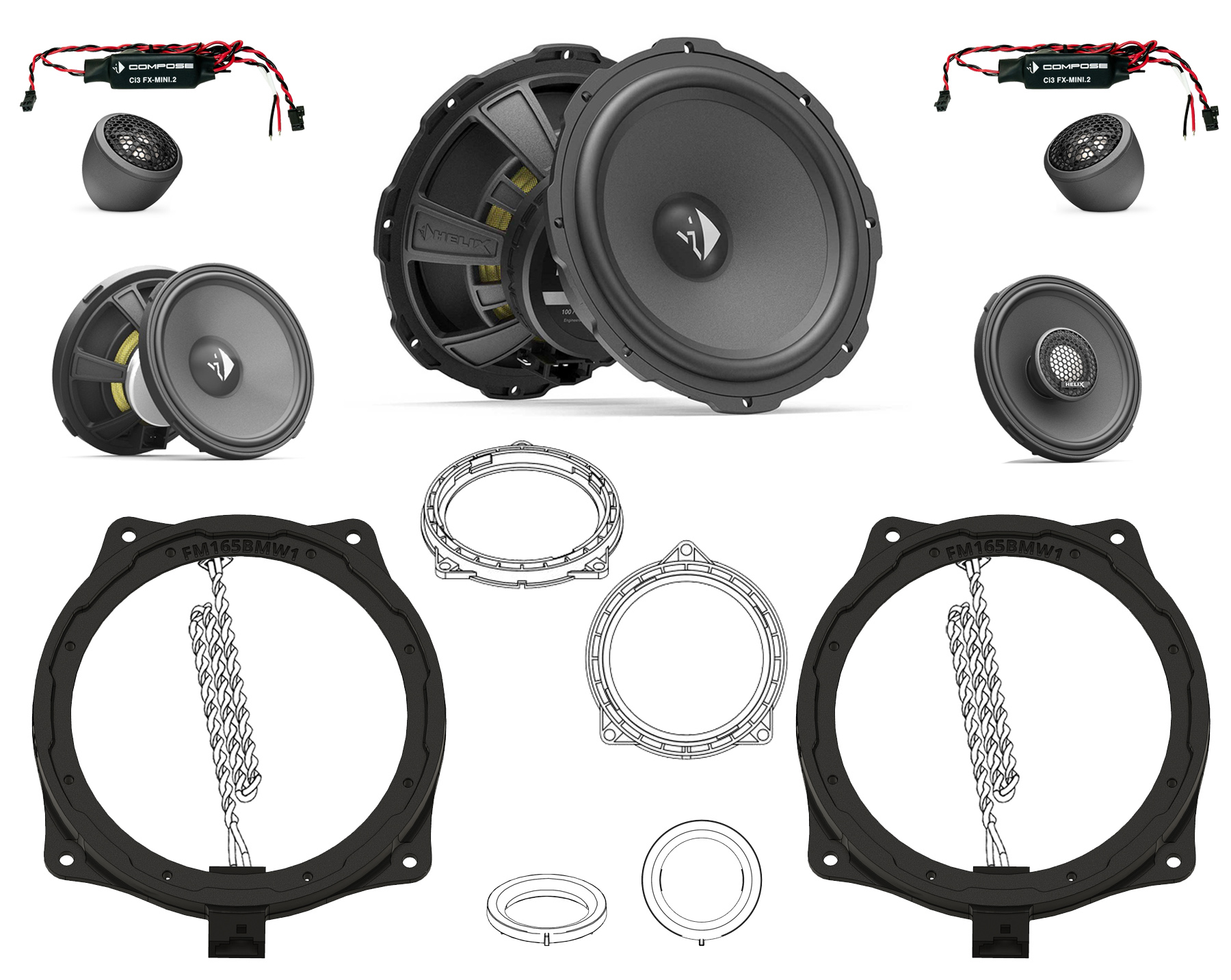 Compose Ci3 K165.3BMW4 i4 3,5 Wege Frontsystem