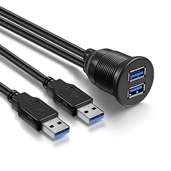 Ampire XUD060 Doppel USB Einbaubuchse