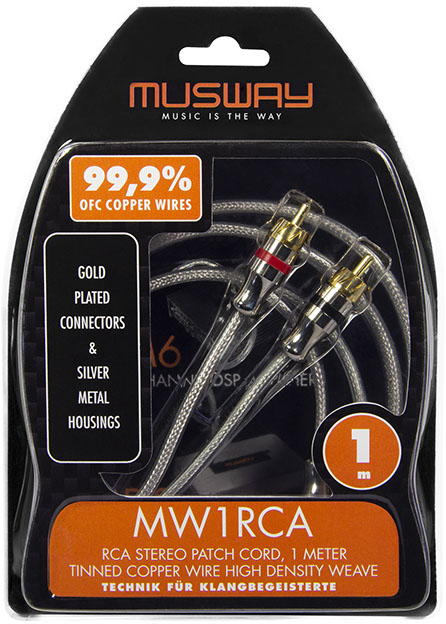 MUSWAY MW1RCA 1 M CINCH STEREO AUDIO KABEL