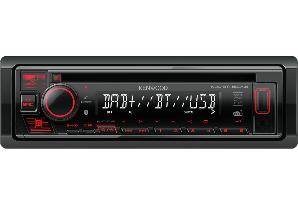 KDC-BT450DAB CD/DAB-Autoradio mit Bluetoothfunktion und USB