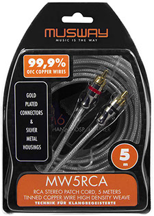 MUSWAY MW5RCA 5 M CINCH STEREO AUDIO KABEL