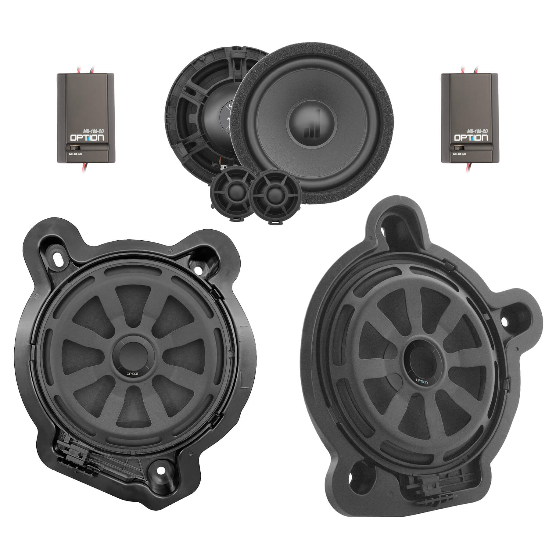 Option MB-206 Lautsprecher Set Front/Subwoofer