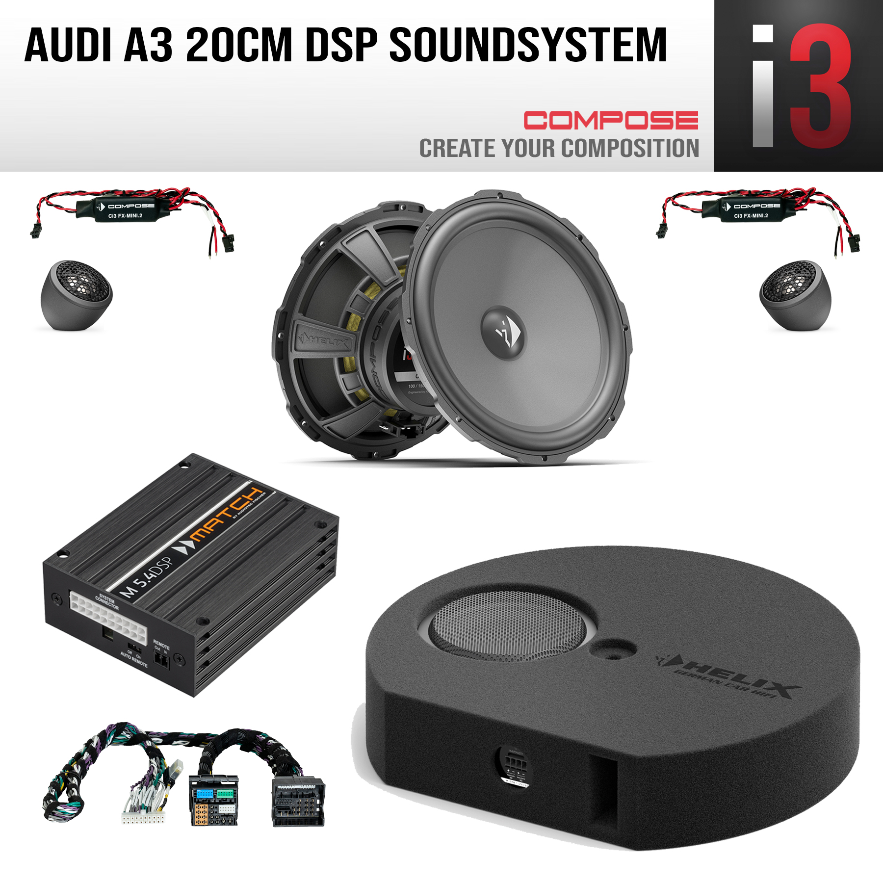 Audi A3 DSP Soundsystem COMPOSE i3