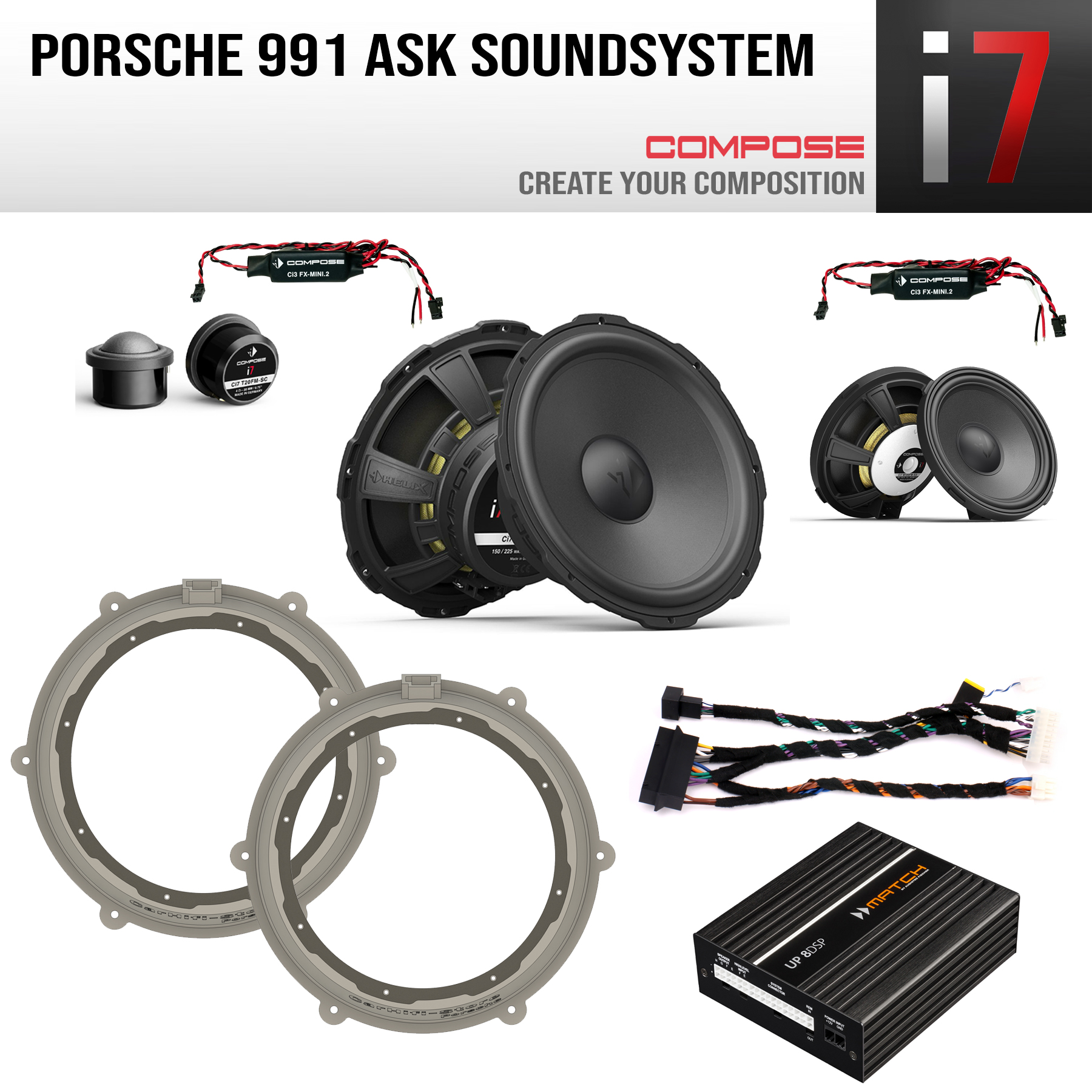 Porsche 911 Typ 991 ASK COMPOSE Ci7 Soundsystem