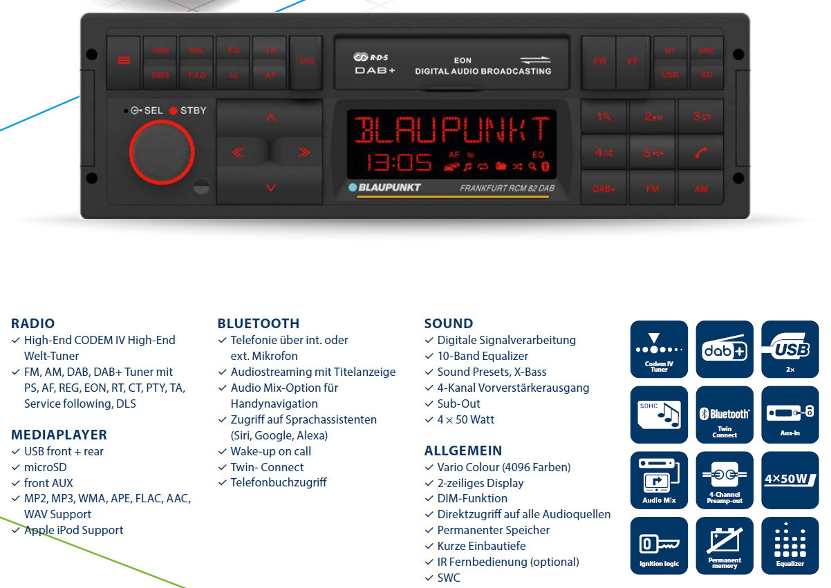 Blaupunkt FRANKFURT RCM82 DAB - Youngtimer Radio