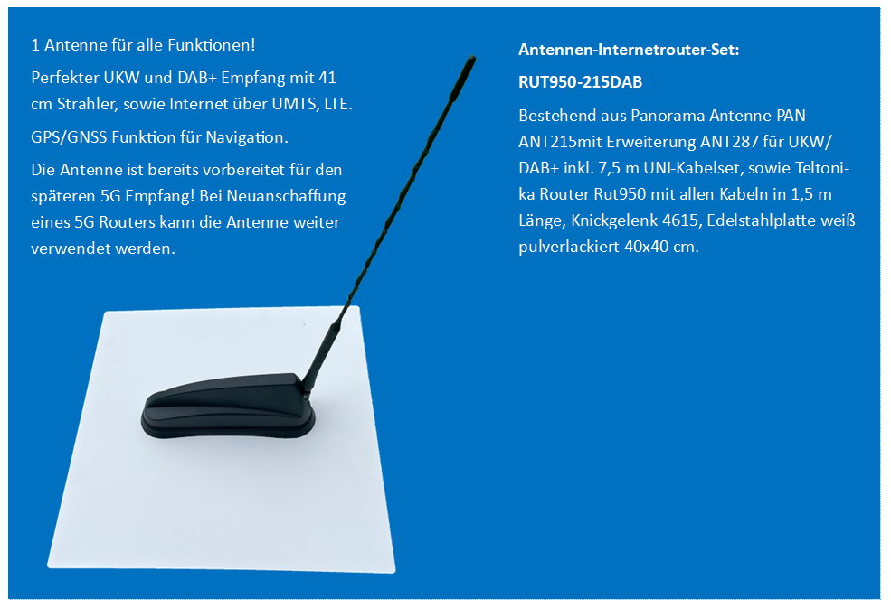 Dietz TEL950-215DAB LTE/WLAN Teltronikarouter Set