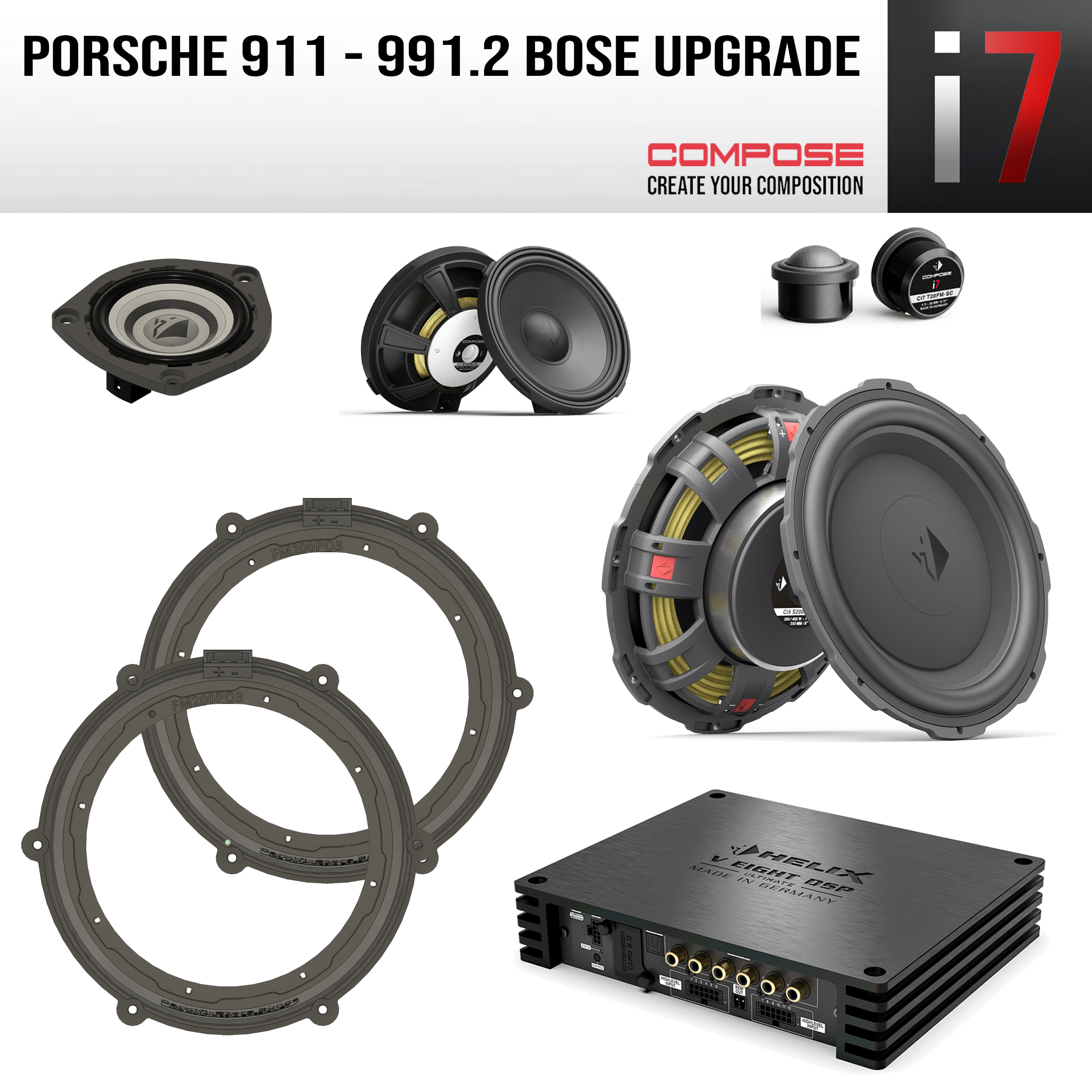 Porsche 911 Typ 991 BOSE COMPOSE i5/i7 Soundsystem