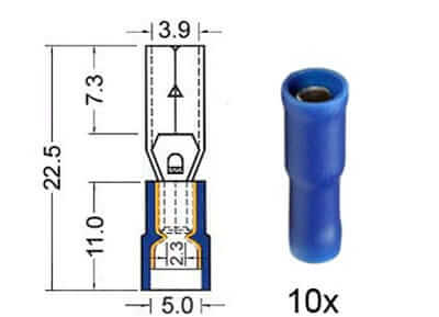 Rundsteckhülse isoliert Ø 4mm blau 151.219-0