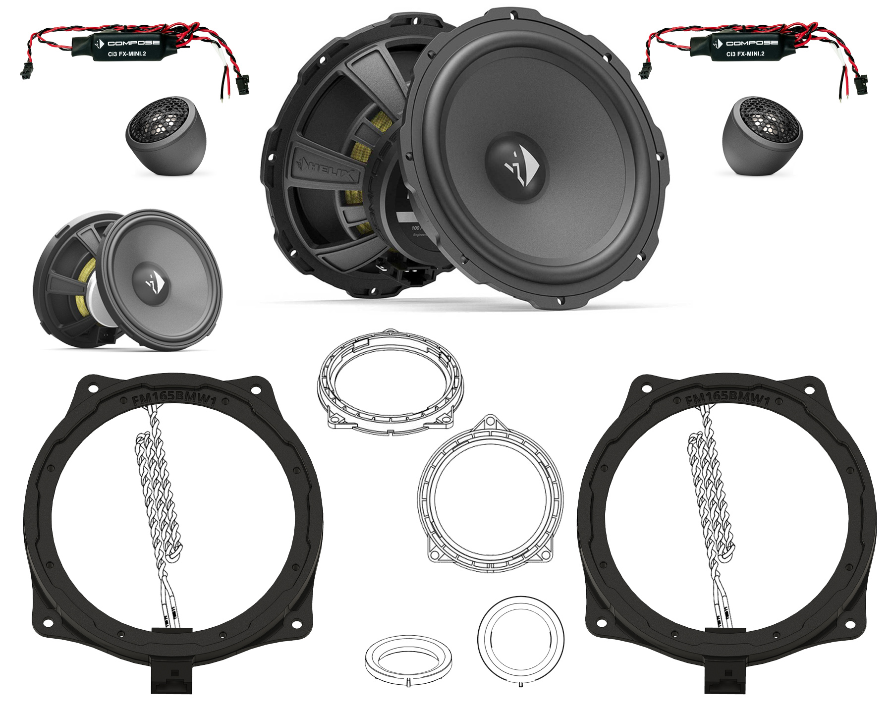 Compose Ci3 K165.3BMW3 i4 3 Wege Frontsystem Compose Ci3 K165.3BMW3 i4 3 Wege Frontsystem