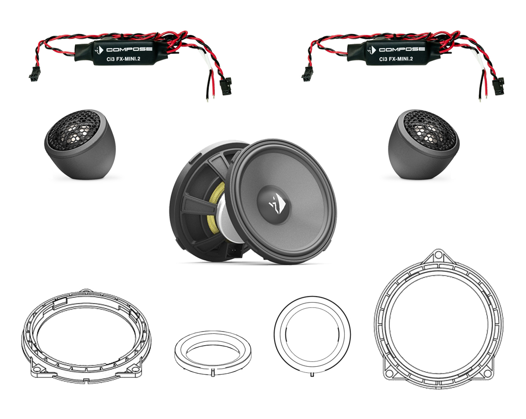 Compose Ci3 K100.2BMW2 Mittel/Hochton BMW Front Compose Ci3 K100.2BMW2 Mittel/Hochton BMW Front