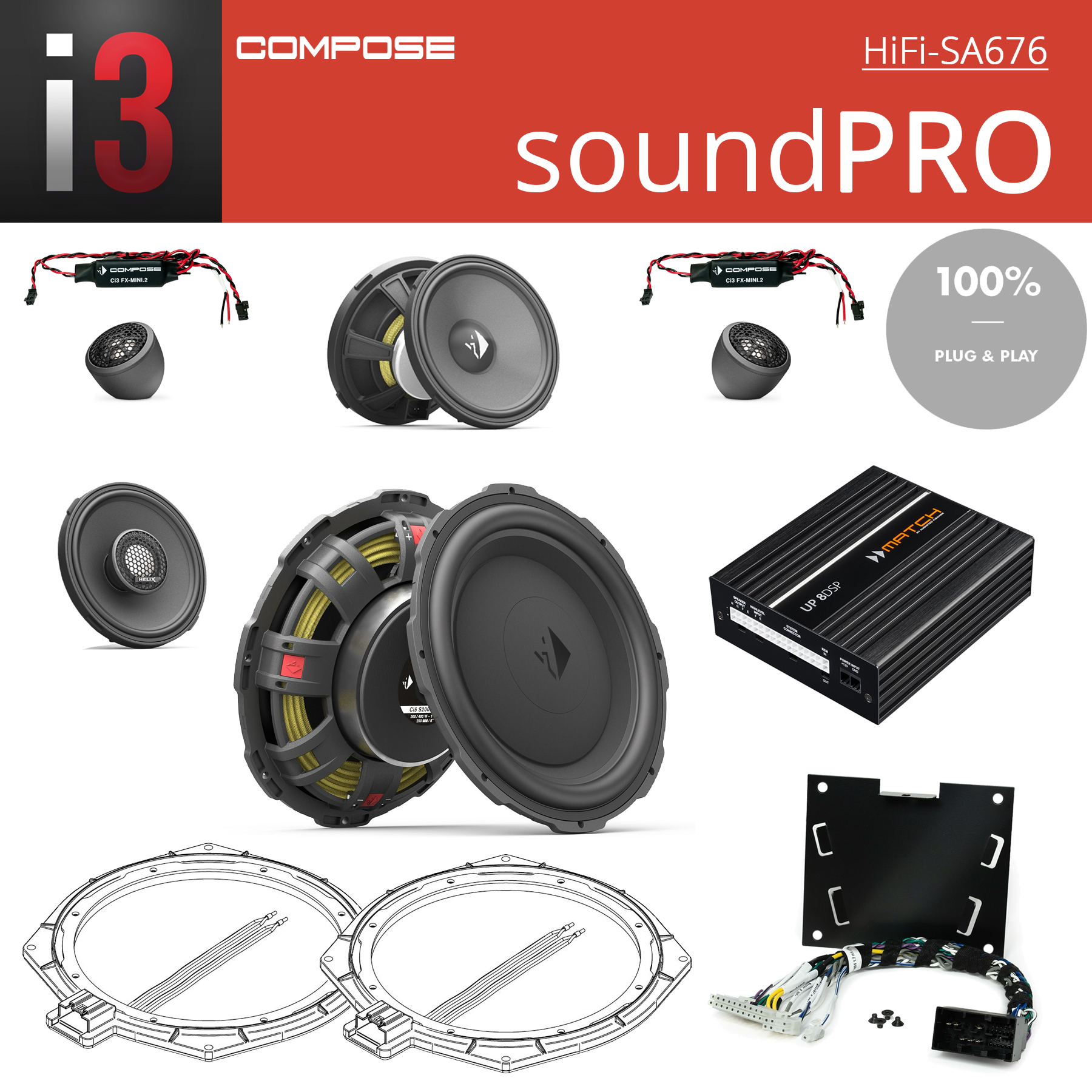 BMW Komplettsystem soundPRO SA676, High-End Hifi Upgrade