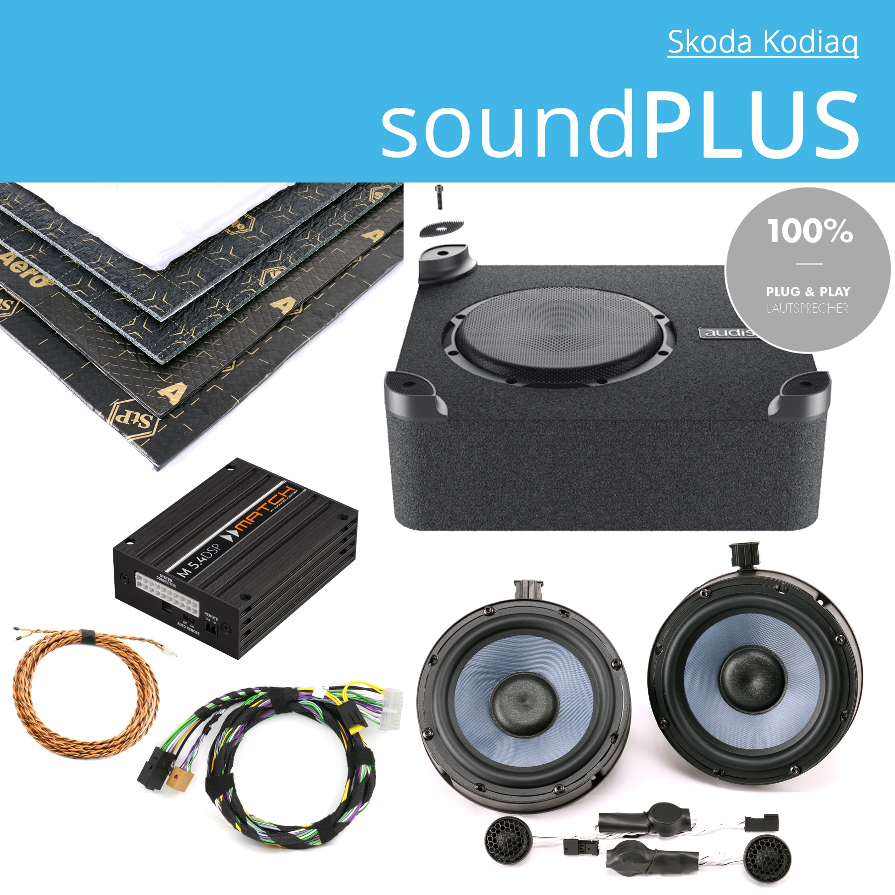 Skoda Kodiaq Soundsystem, 16cm System, DSP Endstufe