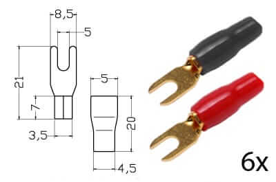 Klemm-Gabelkabelschuh für 4-6mm² / 152.141-0