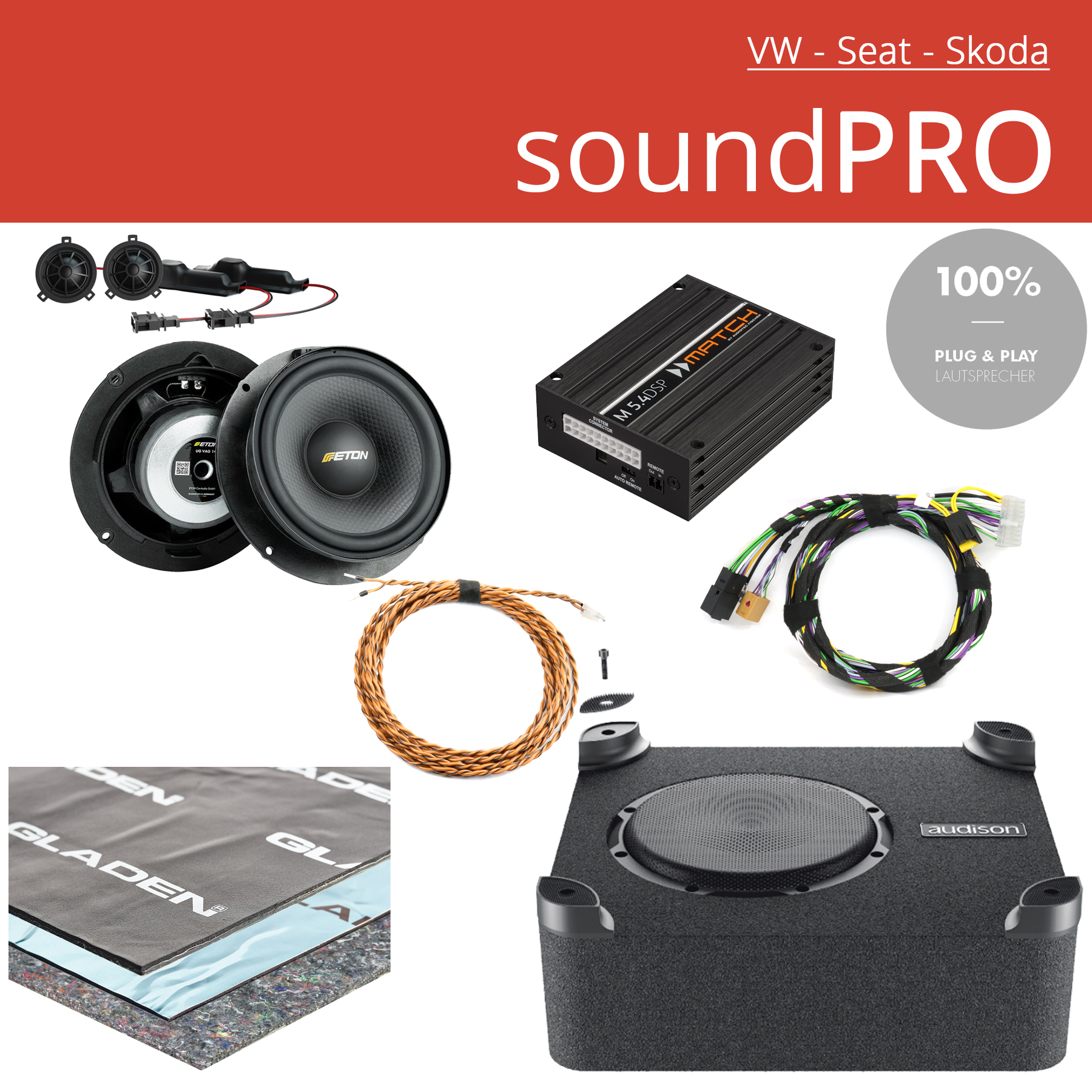 Komplettsystem soundPRO VW | Seat | Skoda