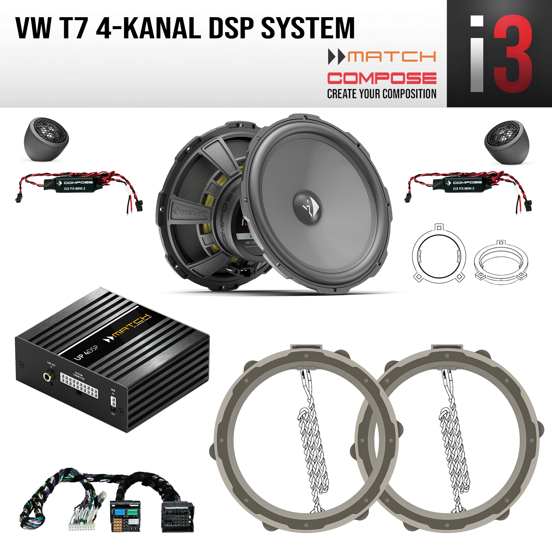 Volkswagen T7 4-Kanal DSP System