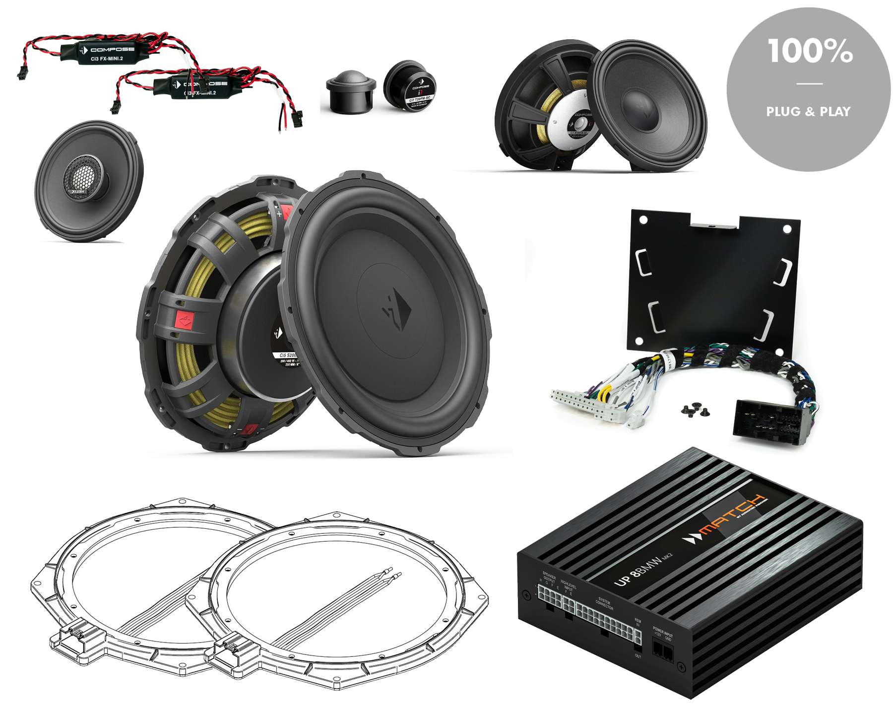BMW 1/2er Komplettsystem soundXTREME SA676