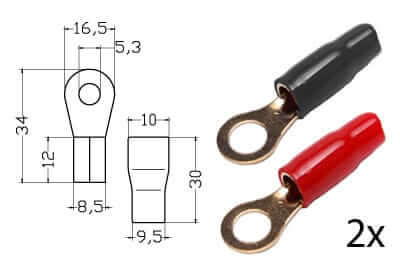 Klemm-Ringkabelschuh für 20mm² / 152.165-0