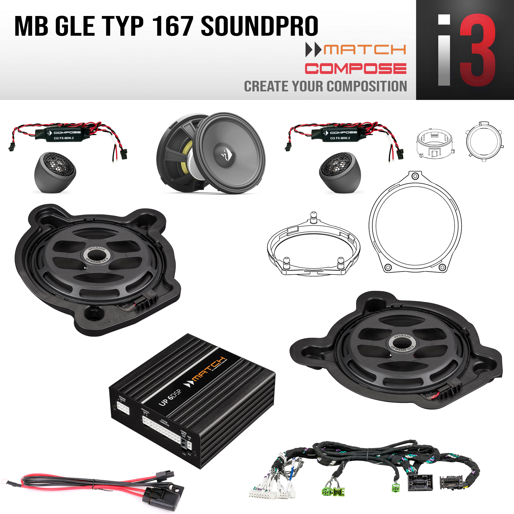 Mercedes GLE 167 Komplettsystem soundPRO