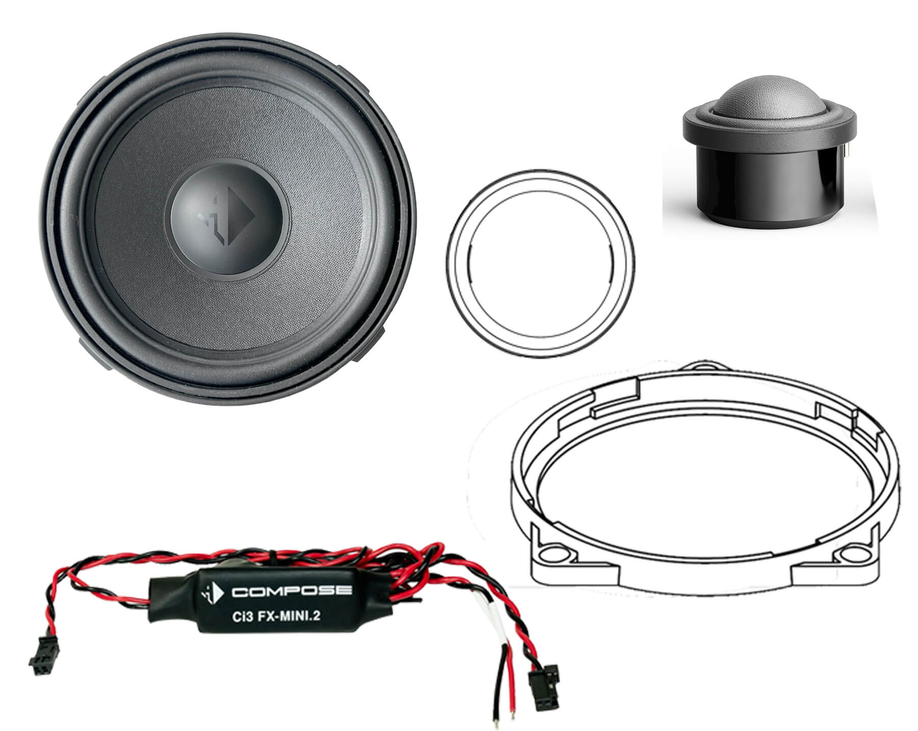 Compose Ci7 K100.2BMW3 BMW Center 2-Wege