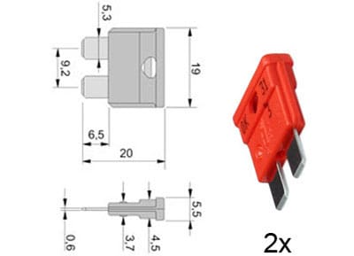 Flachstecksicherung DIN 72581/3C, 40A 154.109-0