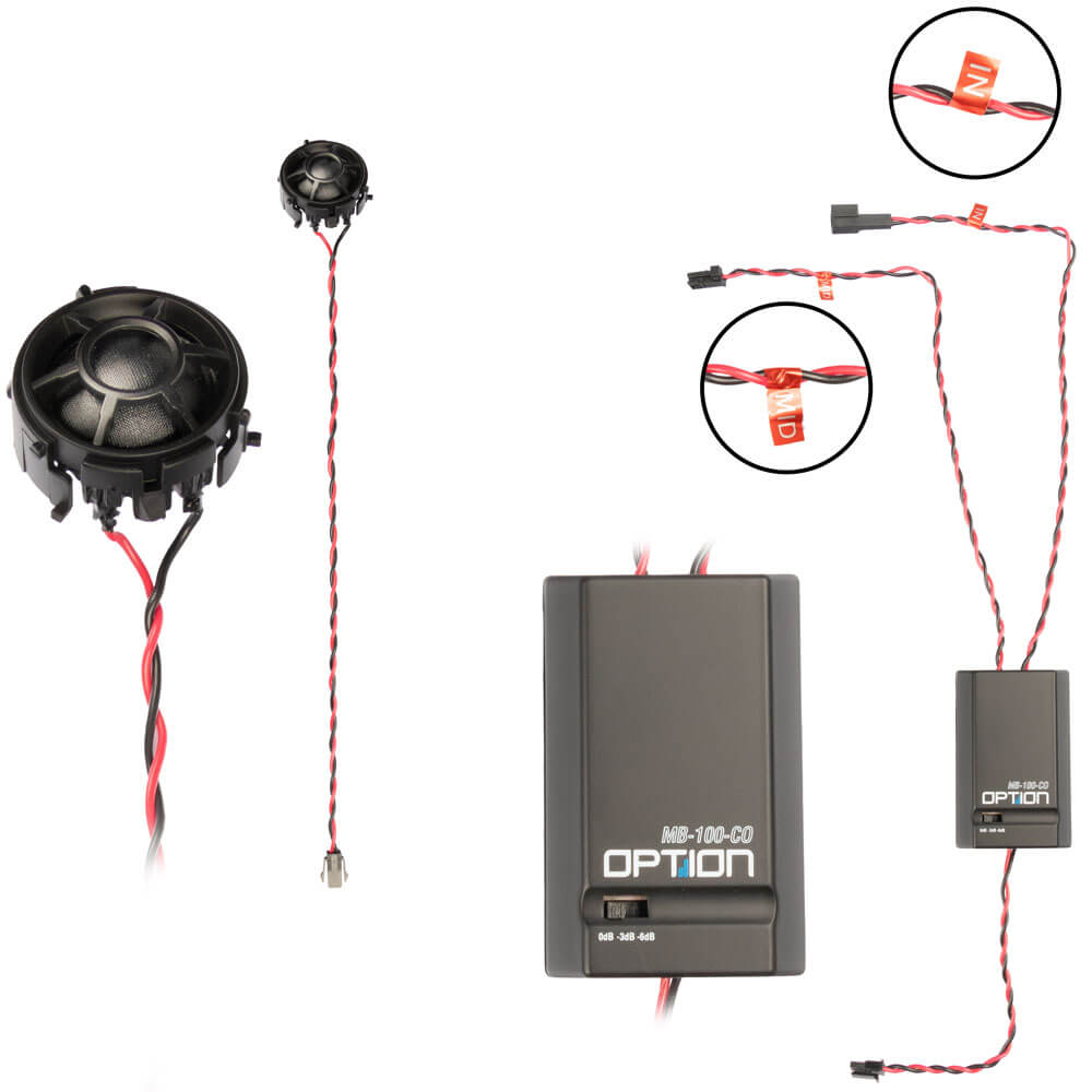 Option MB-206 Lautsprecher Set Front/Subwoofer