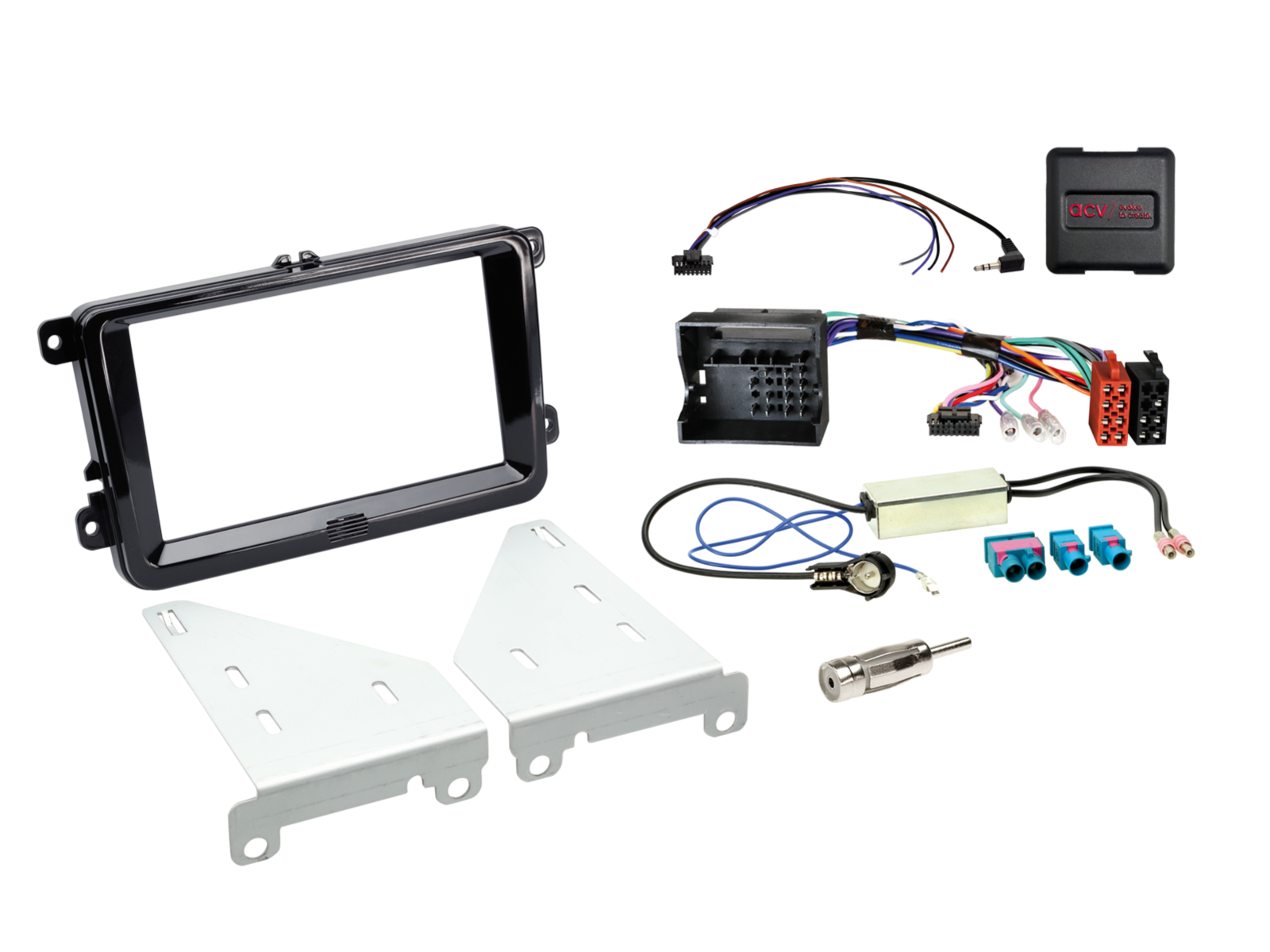 2-Din Set VW inkl. Canbusadapter klavierlack