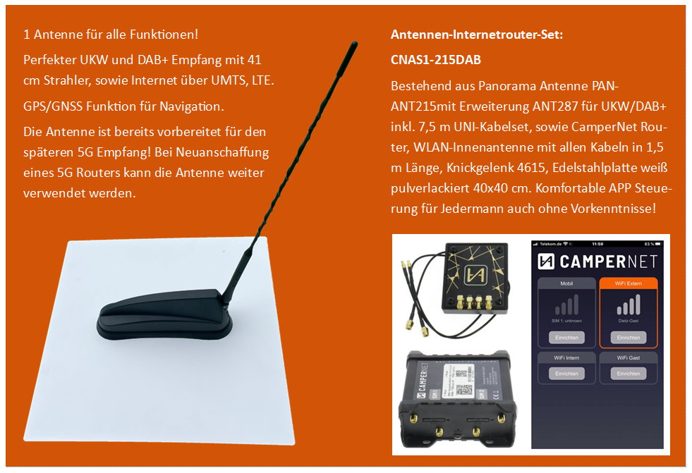 Dietz CNAS1-215DAB LTE/WLAN Router CamperNetrouter