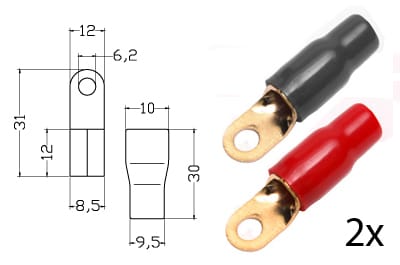 Klemm-Ringkabelschuh für 20mm² / 152.166-0