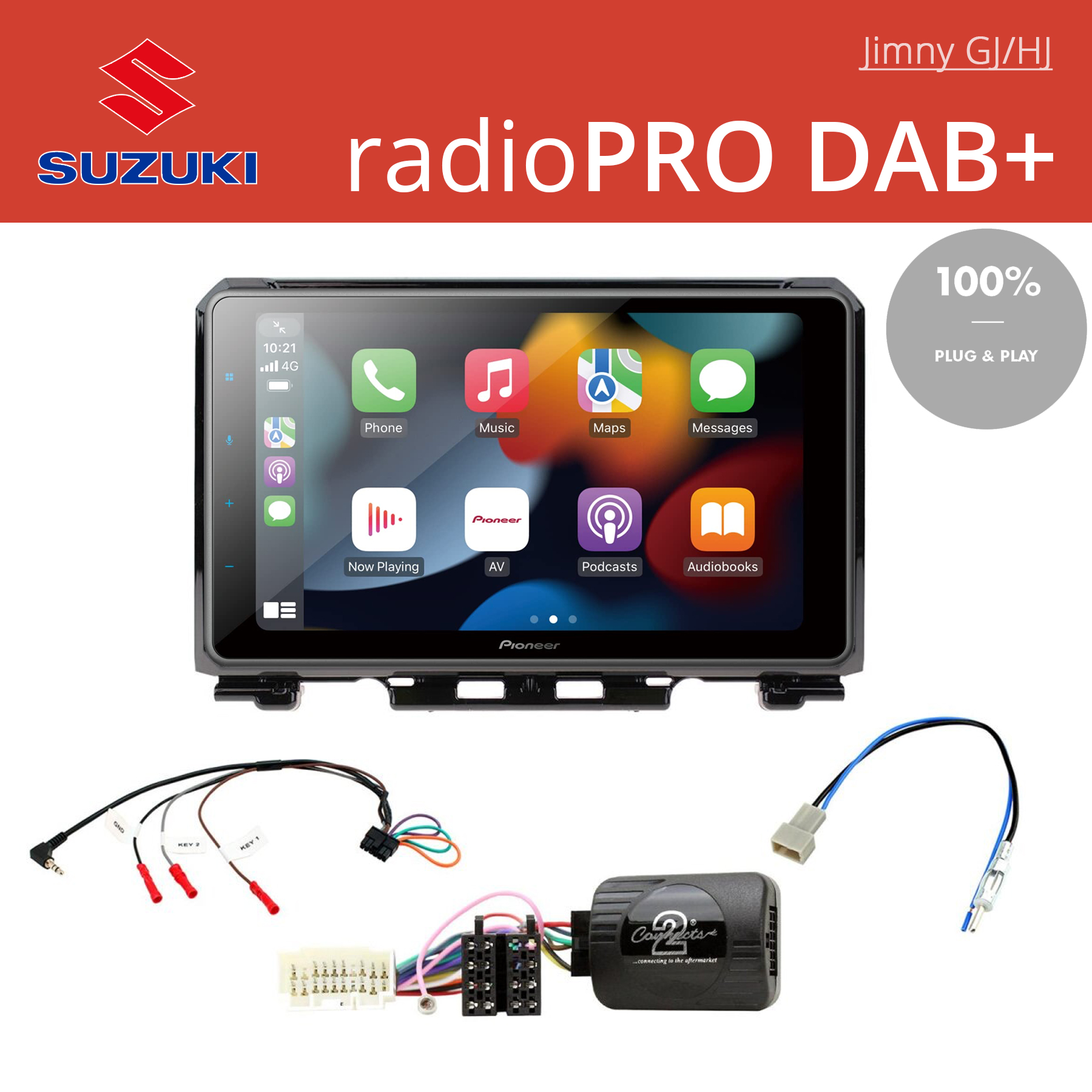 Suzuki Jimny GJ HJ DAB+ 9" CarPlay Android Auto