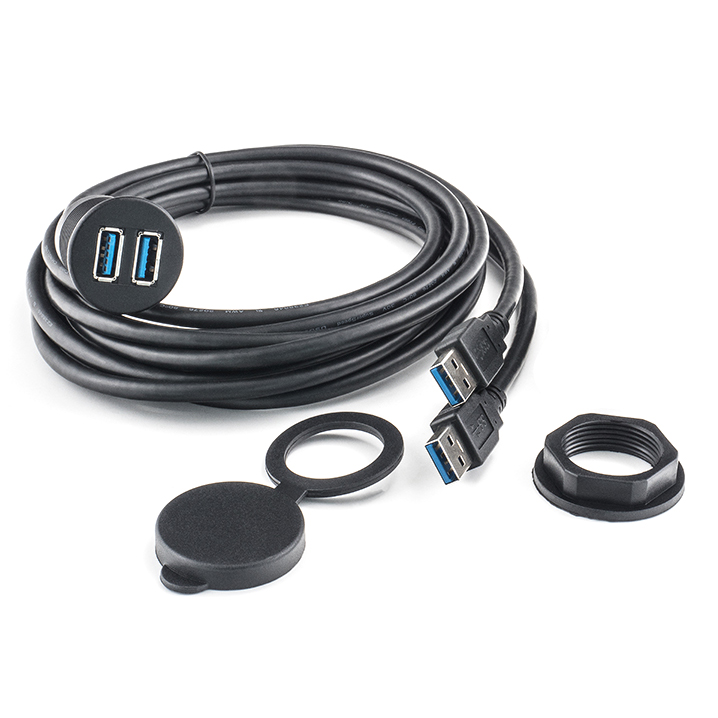 Ampire XUD060 Doppel USB Einbaubuchse