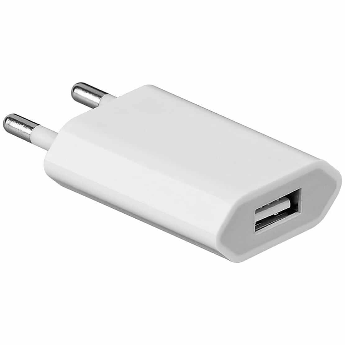 Mini-Ladegerät / Adapter 230V USB 1A weiß