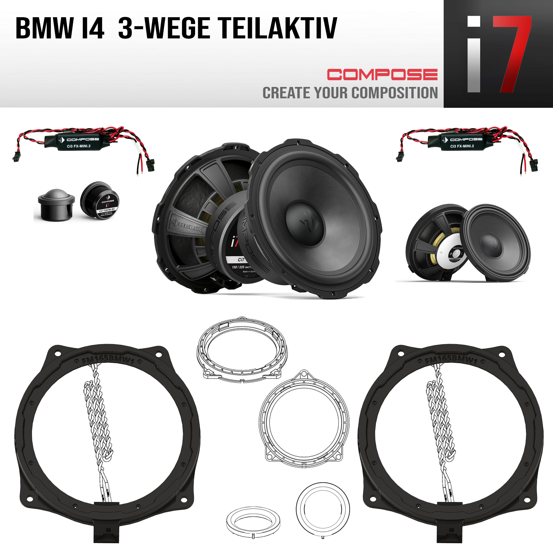 Compose Ci7 K165.3BMW4 i4 3,5 Wege Frontsystem