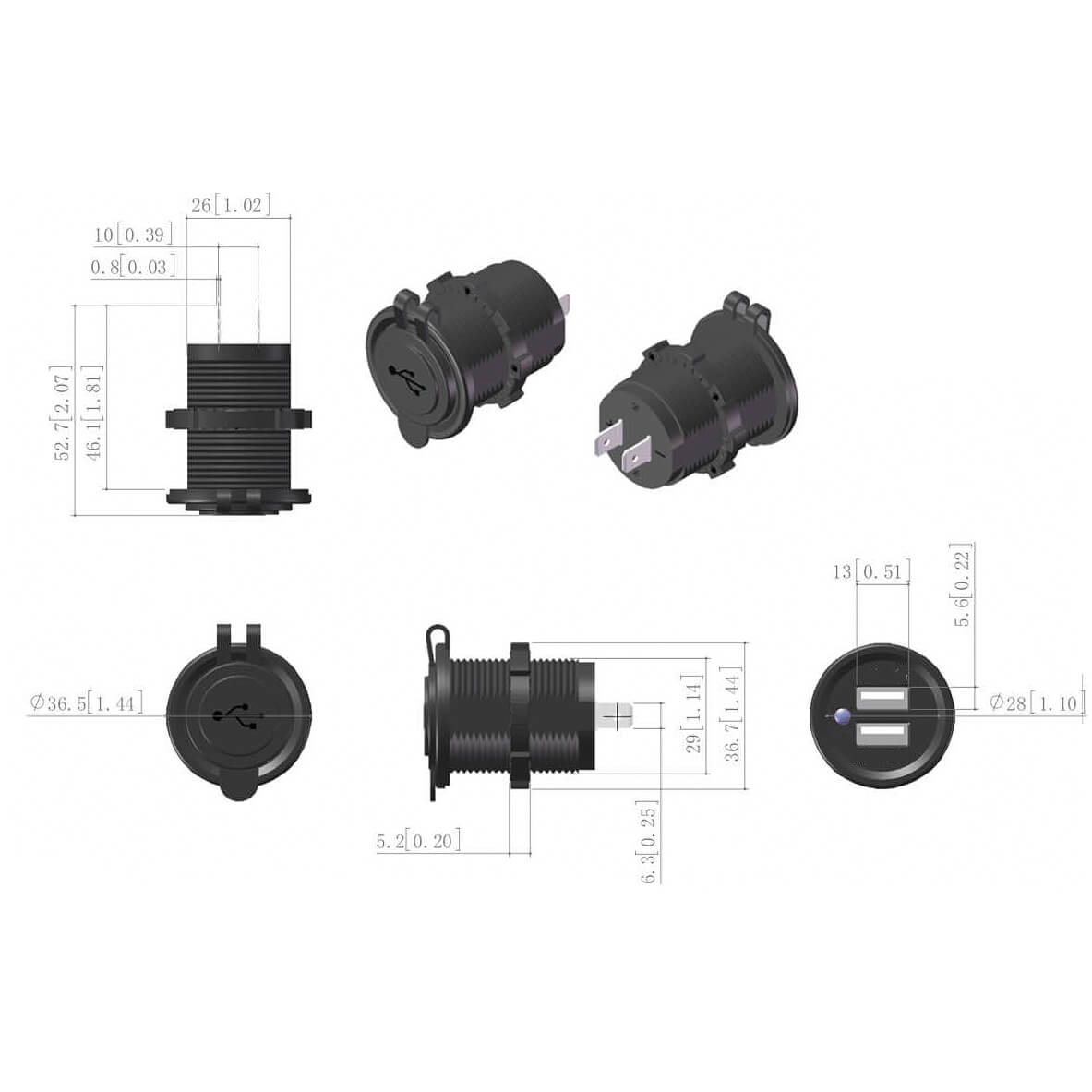 Ampire ZBU032 Dual-USB Ladegerät