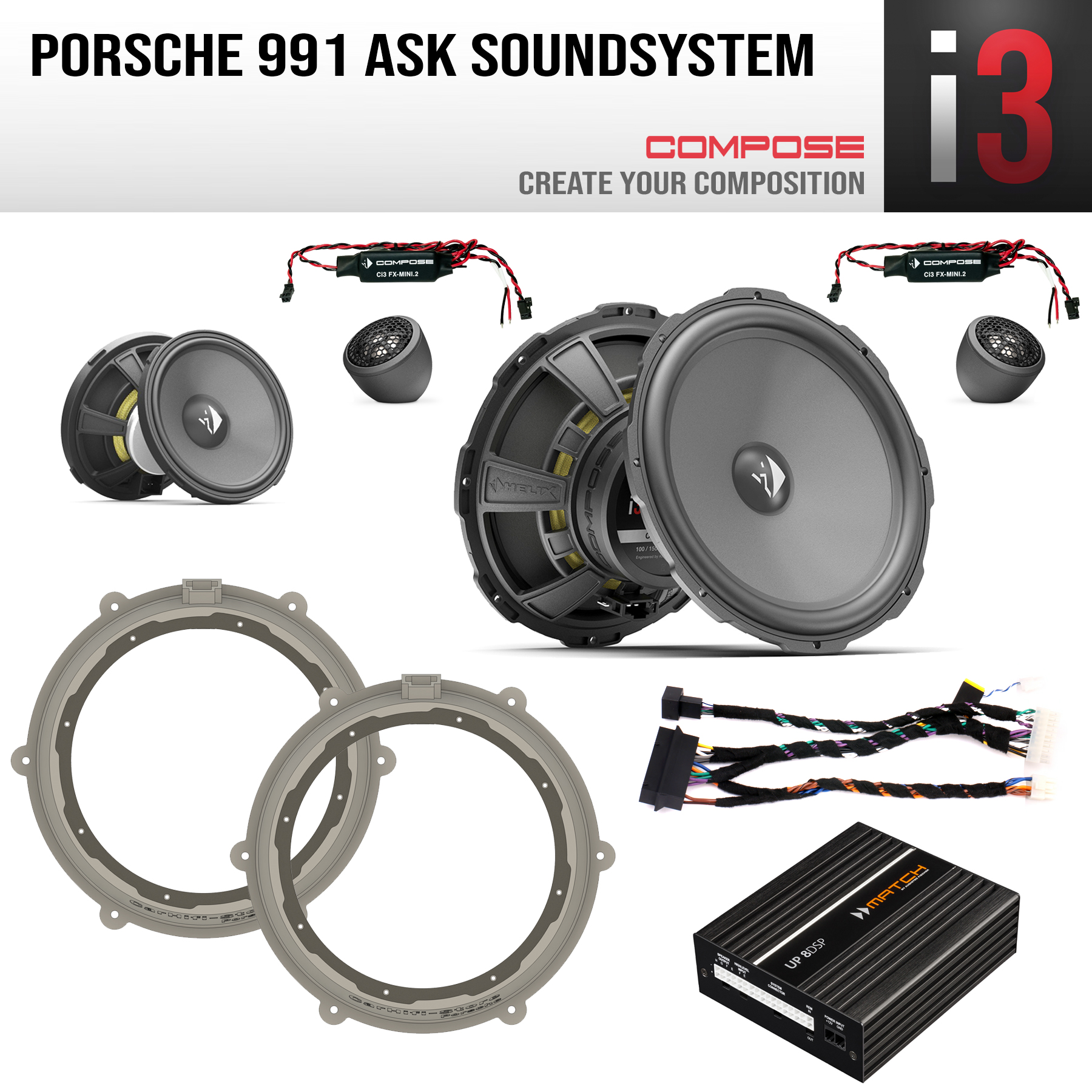 Porsche 911 Typ 991 ASK COMPOSE Ci3 Soundsystem