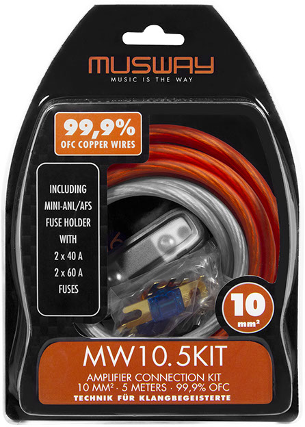 MUSWAY MW10.5KIT 10 mm2 Verstärker-Anschluss-Set